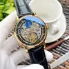 Rox Real Pos Mens и Womens Business Watch Hollow Design Автоматическое механическое движение Top 316 Стальной корпус Super Mineral Mirror1045550