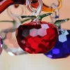Albero di mele in cristallo di vetro con 6 pezzi di mele Fengshui Artigianato Decorazioni per la casa Figurine Regali di Natale Anno Souvenir Ornamento Oggetti decorativi