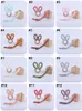 baby rabbit ears Teethers + pacifier clips toy toddler wooden dummy holder braid cotton rope chains