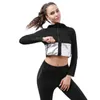 Bastu kostym Kvinnor Gymkläder med Pocket Hoodies Pullover Sportkläder Fitness Träning Viktminskning Svettning Bastu jogging kostym 220307