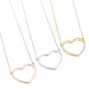 Love Heart Pendant Necklace Women Stainless Steel Necklaces Chain Mother's Day Birthday Gift Fashion Jewelry Will and Sandy Silver Gold