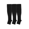 Sportstrumpor Män Kvinnor Komprimering ToLess Knee High Support Strumpor Öppna Toe XXL 2PCs Minska trötthet för gravid löpare