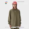 التضخم crewneck البلوز للرجال 330 جرام النسيج الأساسي عادي سوياتشيرتس للجنسين العصرية القطن هوديي البلوفرات الرجال 211106