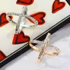 Pins, Brooches Fashion Multifunctional Scarf Buckle Ring Alloy Crystal Women High-grade Cross Hollow Scarves Holder Clip