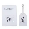 Porta carte in pelle PU Cover PU PASSAPPORTO PASSAPORTO I bagagli Tag set per gli uomini DONNA VIAGGIO CASO DI VIAGGIO SUALACE ID NOME NOME HARD