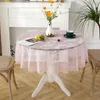 Table Cloth Ins European Style White Round Lace For Events Home Party Wedding Romantic Decoration Coffee Cover Yarn Tablecloth4884182