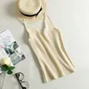 Spring Hook Flower Lace Solid Stitching V-neck Camis Female Knitted Short Section Slim Outer Wear Shirt Trend Tank Tops 210522