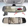 E-ACE Car DVR-spegel FHD 1080p Dash 4,3 tums DVR-support Bakövning Kamera Video Recorder Videokamera Auto Registrar Dashcam