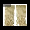 Piezas 1828 Extensiones largas con clip Sintético 100 Extensiones de cabello natural real 34 Cabeza completa 1 pieza Negro Marrón 162Jp Gu8Yu6943322