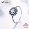 Modian 2021 Instagram Solid 925 Sterling Silver Ring Sparkling Vintage Rings Cubic Zirconia Jewelry for Women Christmas Gift1875000