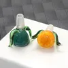 Colorful Smoking 14MM 18MM Maschio Narghilè Adattatore Connettore Interfaccia Ciotola di vetro Contenitore Olio di tabacco Rigs Parrucca Wag Fiore Vessel Holder Bong Tool DHL Free