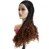 Synthetic Wigs Ombre Brown Long Black Headband Dreadlock Wig Soft Faux Locs Braiding Crochet Twist Hair For Women/Men