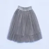 Saias 2022 Adorável macio fofo tulle meninas tutu saia pettiskirt malha para 3-13 anos crianças menina grande princesa vestido de baile