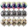 Balony dyskotekowe Folia aluminiowa Strona Dekoracja Metaliczny Balon z helem Taniec Urodziny Ślub Baby Shower 22 cale Okrągły kształt Z otworem do zawieszenia Kolorowy