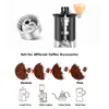 Aluminium Handleiding Koffiemolen Roestvrij staal Burr Conisch Coffe Bean Machine Keuken Tool 210609