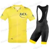 Rennsport-Sets 2021 Frankreich Tourleiter Radfahren Jersey Set Gelb Grün Weiß Polka Dot Kleidung De Road Bike shirts Anzug MAILLT