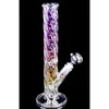 12.4 inchs tall colorful glass bongs hookahs smoking pipes bubbler dab rigs downstem perc chicha ice bong with 14mm bowl