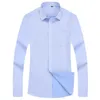 4XL 5XL 6XL 7XL 8XL Camisa de manga larga informal de negocios de gran tamaño para hombres Blanco Azul Negro Camisas de vestir sociales para hombres inteligentes para Plus 210708