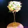 10pcs / lot Pilier de fleur Gold Metal Fleur Stand Beautiful Shape Cadre pour la décoration d'événement de fête de mariage 210408