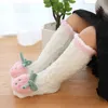 Bebek Karikatür Hayvan Çorap Yenidoğan Patik Sonbahar Kış Bebek Çorapları Tutun Sevimli Yürüyor Sıcak Mercan Polar Kat Ayakkabı