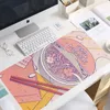 Grande anime rosa mousepad gamer cute kawaii xxl gaming mouse pad de borracha otasku moda portátil caderno kawaii rato tapete tapete de mesa