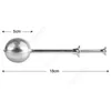 Herbata Sitko Ball Push Teas Infuser Loose Leaf Herbal Teaspoon Siatki Dyfuzor Filtr Home Kitchen Bar Drinkware Stainless DaJ109