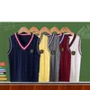 Preppy Style Boys Knit Vest Autumn Winter Solid Color V-neck Sweaters Children Knitted Sleeveless School Uniform for Girls 210622