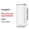 Sublimation Straight Tumblers Blanks 12 15 20 oz Stainless Steel Car Cups Tumbler Travel Mugs Insulated Water Bottle WLL