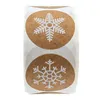 Toilet Paper Holders 500pcs Sticker Seal Label Handmade With Cute Christmas Patterns Convenient And Portable Self-adhesive