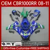 Тело для инъекций формы для Honda CBR1000 CBR 1000CC 1000 RR CC 08-11 CUDLECK 60NO.43 CBR-1000 CBR1000RR 08 09 10 11 CBR 1000RR 2009 2009 2011 2011 Movistar Blue OEM