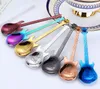 High quality silver blue Stainless steel Guitar Bass spoon musical instruments coffee mixing spoons Home Kitchen Dining Flatware Stirring spoon