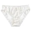 Roupas de academia calcinha feminina de cetim tipo biquíni cueca respirável cor lisa LMH66