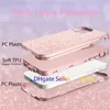 Étuis à paillettes pour iPhone 13 Pro Max Case 12 11 XR Housse de protection antichoc robuste à trois couches