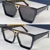 EVIDENCE SUNGLASSES Z1502E 디자이너 뉴 백만장자 망 선글라스 10.0 두께 3차원 스퀘어 플레이트 패션 심플 스타일 안티 UV400 블랙 골드