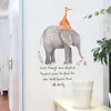 Fox Fox Elefante Dos Desenhos Animados Animal Adesivo de Parede Kids Room Decoração Fundo Decoração Chambre Autocolante Mural 210420