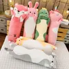 70см мультфильм животных динозавров единорог кошка плюшевые игрушки фаршированные мягкие длинные спальные подушки куклы дети дня рождения подарок