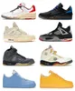 Nieuwste Release Authentieke Heren Dames Schoenen Off Black 90 97 Chicago 1 Power Blue UNC White 4 Sail 5 MCA '07 MoMA 2 Low Outdoor Sports Sneakers Met Originele Doos