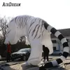 Alta Qualidade 3/5 / 7m Longa Custom Feito Gigante Inflável Feroz Tigre Branco Animais para Publicidade do Zoológico
