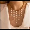Hängsmycken släpp leverans 2021 pärla oregelbunden tofs halsband för kvinnor vintage barock guld orm kedja design smycken presenthänge halsband