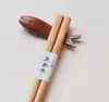 Bacchette riutilizzabili fatte a mano Bacchette in legno naturale giapponese di faggio Sushi Utensili per alimenti Il bambino impara a usare le bacchette 18 cm SN2232