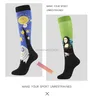 Måla tryckkomprimering som kör strumpor Kear High Outdoor Sport Socks Hosiery for Women Girls