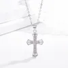 Jesus Diamond Cross Naszyjniki wierzą, że złoty naszyjnik łańcuchy kobiety mężczyźni mody biżuteria i piaszczysta