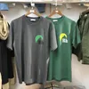 Rhude T 셔츠 남성 여성 캐주얼 고품질 Tshirt 면화 티 일본 티셔츠 회색 녹색