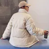Donna Inverno PU Parka in pelle Solid addensare cerniera calda giacche antivento cappotto da neve per donna taglia M-3XL 211130