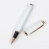 Gel Pens Luxury Metal Gray Ballpoint Pen Rollerball Rose Gold Clip Stylo Office Writing Stationery High Quality