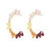 Luxe multicolore irrégulière perle grande boucle d'oreille à la main mode femmes goutte Pendientes kolczyki Damskie accessoires créatifs cadeaux