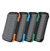 Carregador sem fio do Qi de 10w Fast 16000mAh Banco de energia solar PD 18W USB powerbank impermeável para o iPhone Samsung Xiaomi