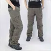 Fleece Thicken Warm Pocket Cargo Tactical Pants Men's Winter Outdoor Fishing Camping Riding Thermal Baggy Cotton Long Trousers H1223