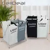 Foldable Dirty Clothes Storage Organizer Basket Collapsible Large Laundry Hamper Waterproof Home Laundry Basket 1/2/3 Grid 211112