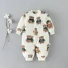 Bebê recém-nascido Primavera Inverno roupas jaqueta infantil para meninas macacão para meninos macios flanela bebe romper roupas de bebê 0-18 mês 1532 y2